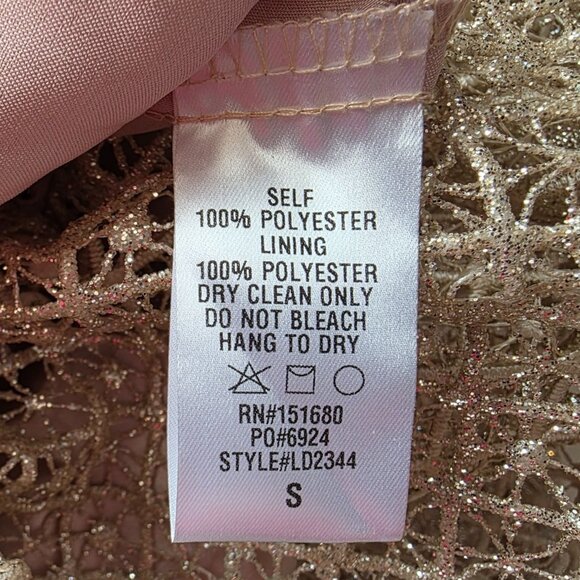 NEW Storia Womens Small Dress Glitter Bow Champagne Mini Bubble Dress Party - Picture 10 of 13